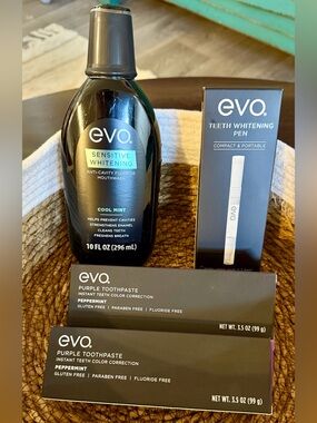 evo Purple Toothpaste, Mouthwash & Teeth Whitening Pen Set